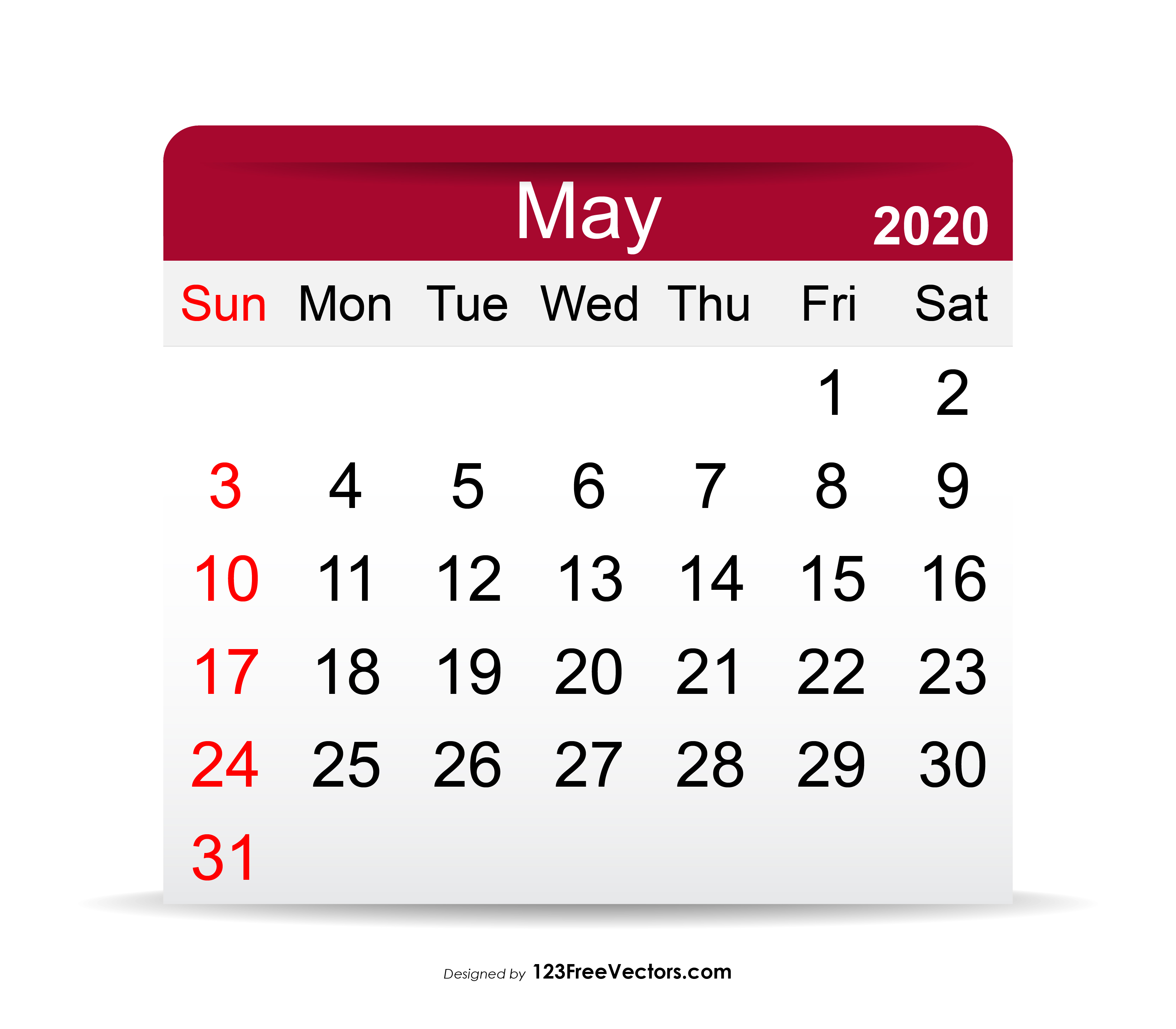 May 2020 Calendar