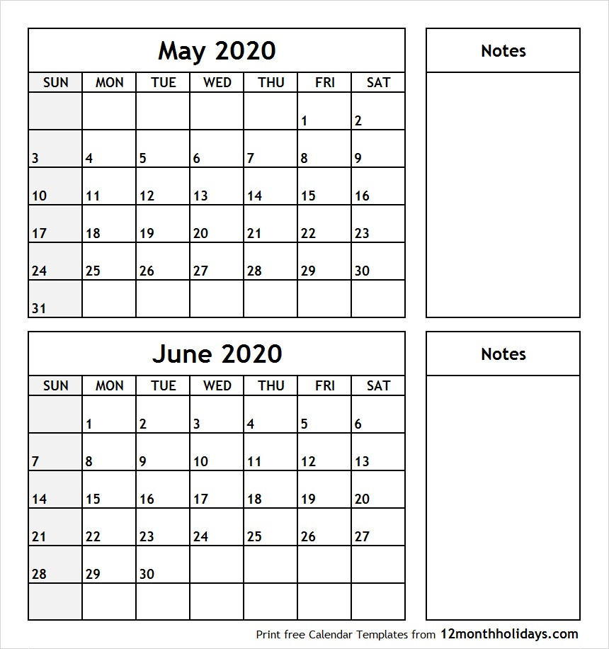 May Month Calendar 2020 - Wpa.wpart.co