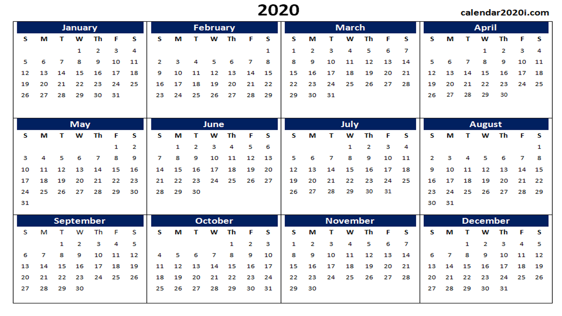 Microsoft Word Calendar Template 2020 - Wpa.wpart.co