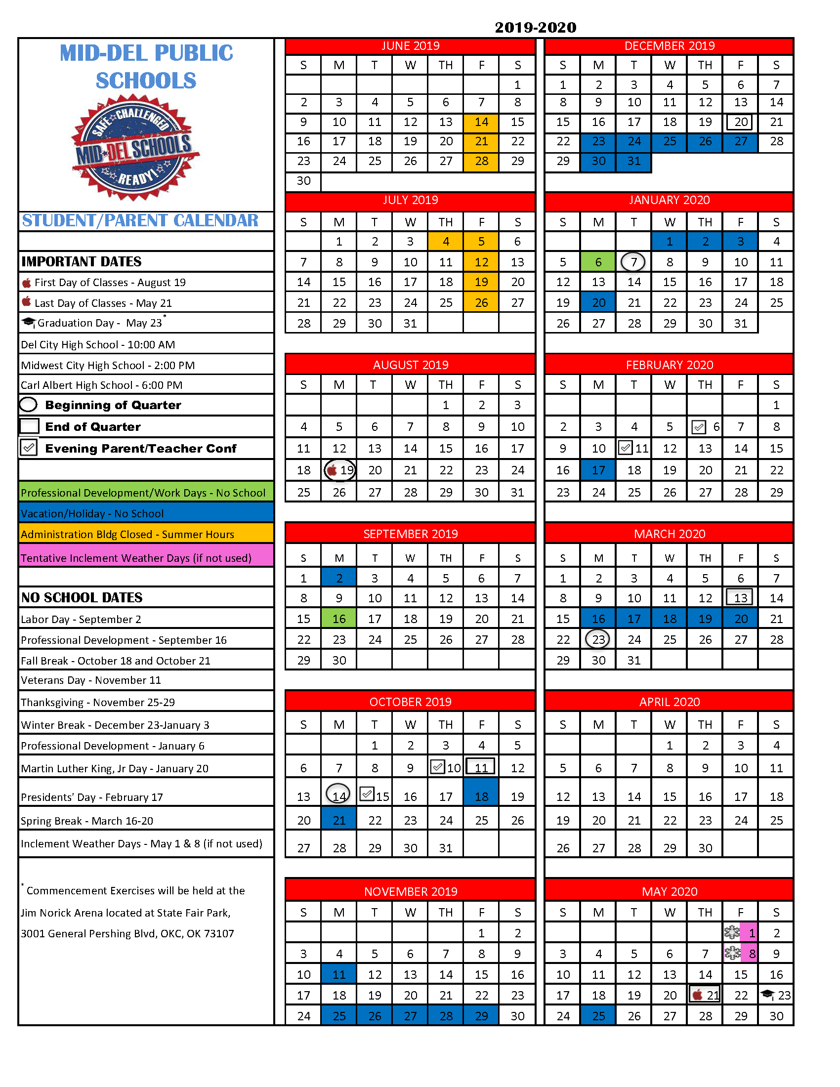 Del Com Schools Calendar Halie Kerrill