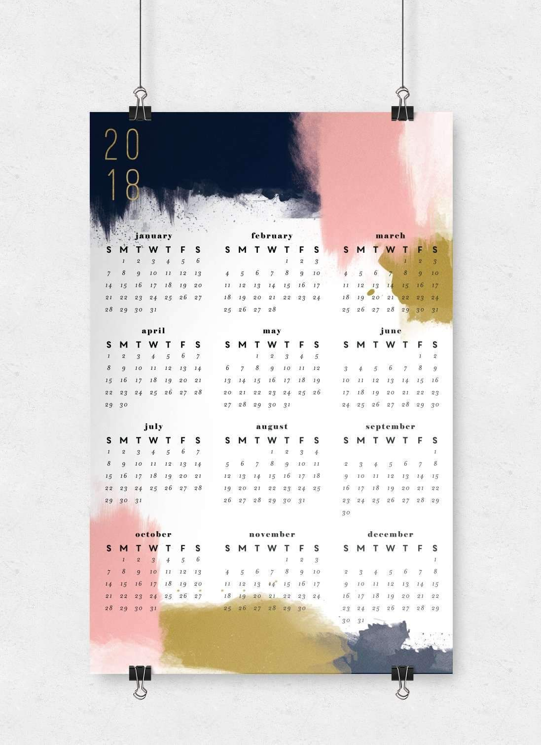 Modern Abstract Wall Calendar | 11X17 | Products | Wall