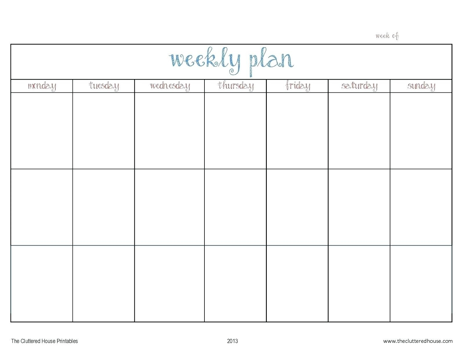 Monday To Friday Calendar - Wpa.wpart.co