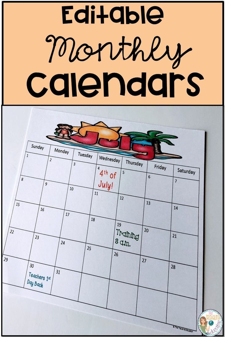 Free Printable Calendars For First Grade