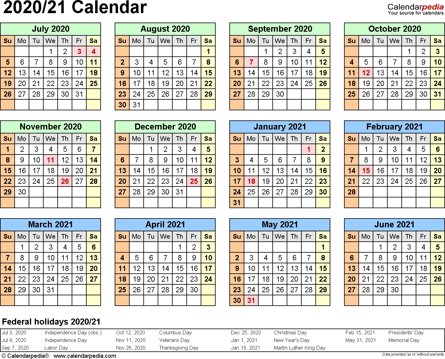 Monthly Printable Calendars 2020 Half Page - Calendar