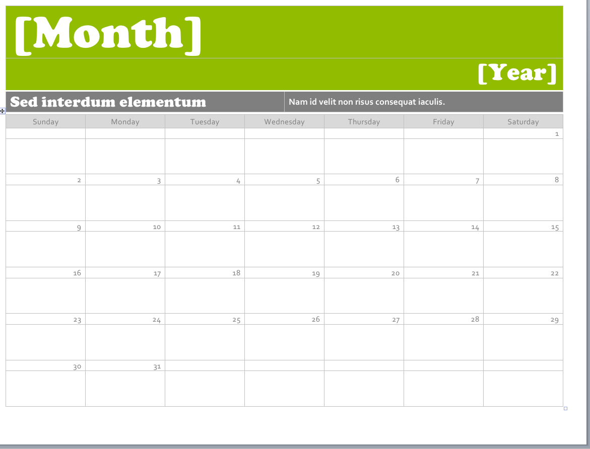 Printable Calendar Word Printable Calendar Printable Calendar Word Printable Calendar