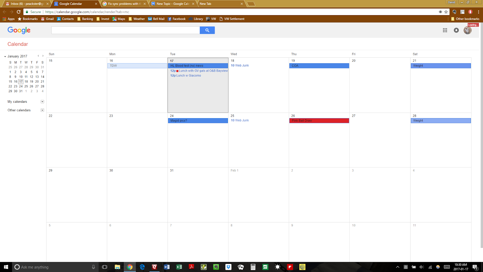 My Calendar Shows Only 2 Weeks Of Data On Pc Windows 10