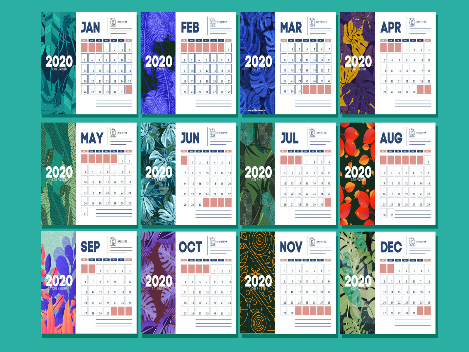 New Year 2020 Calendar Designmd Shopon Hossen On Dribbble