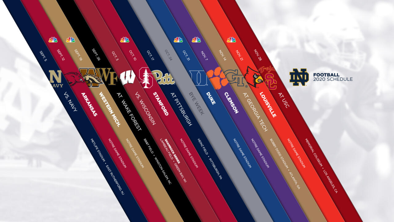 Notre Dame Announces 2020 Football Schedule – Notre Dame