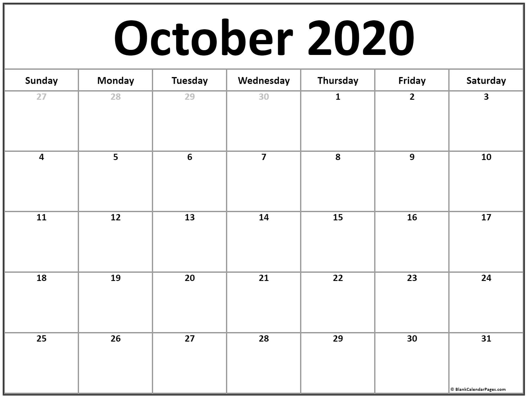 Zodiac Calendar October 2020