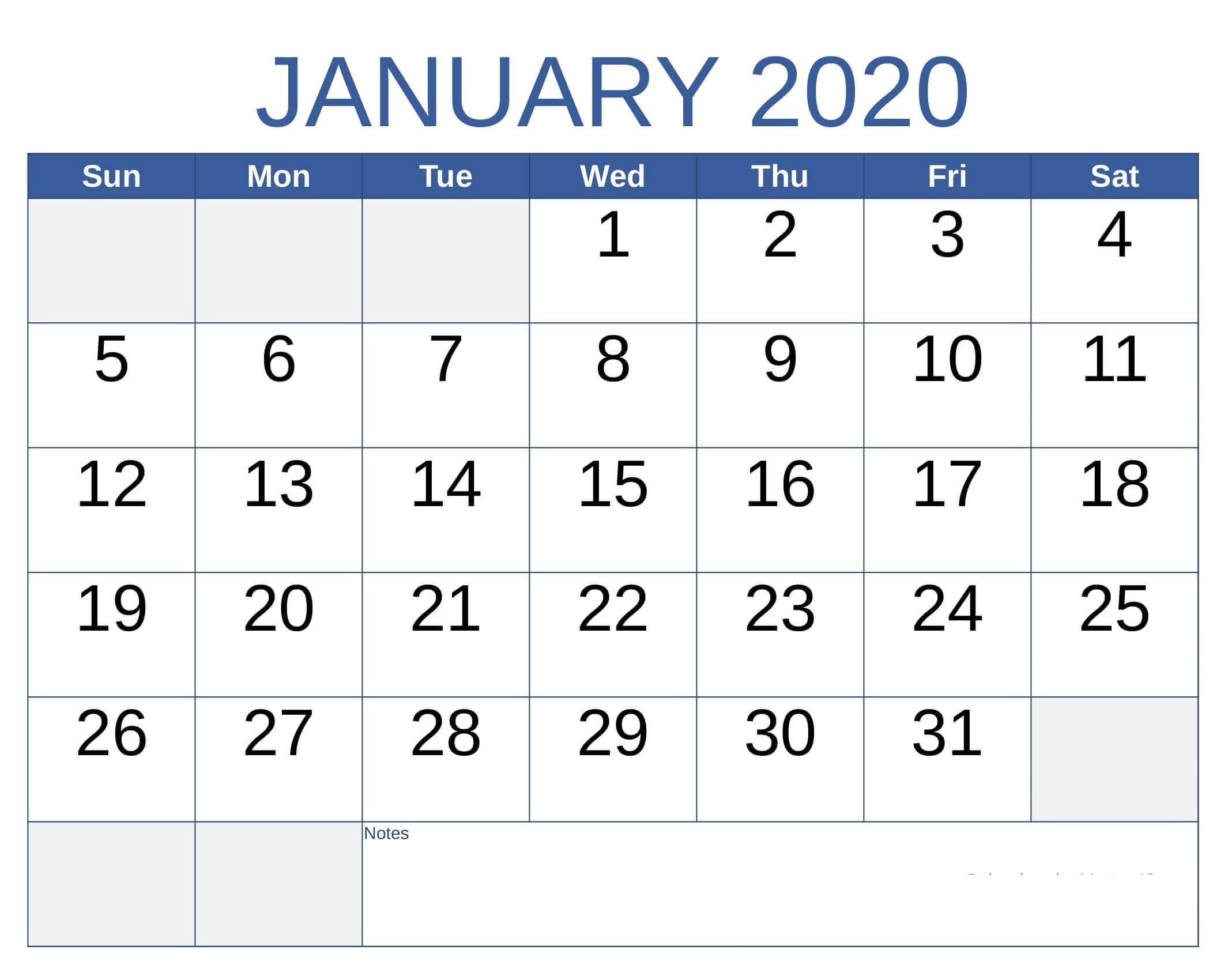 Print Calendar Specific Dates