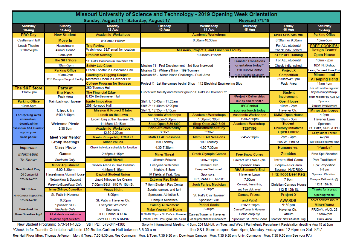 Missouri S&t Calendar 2020