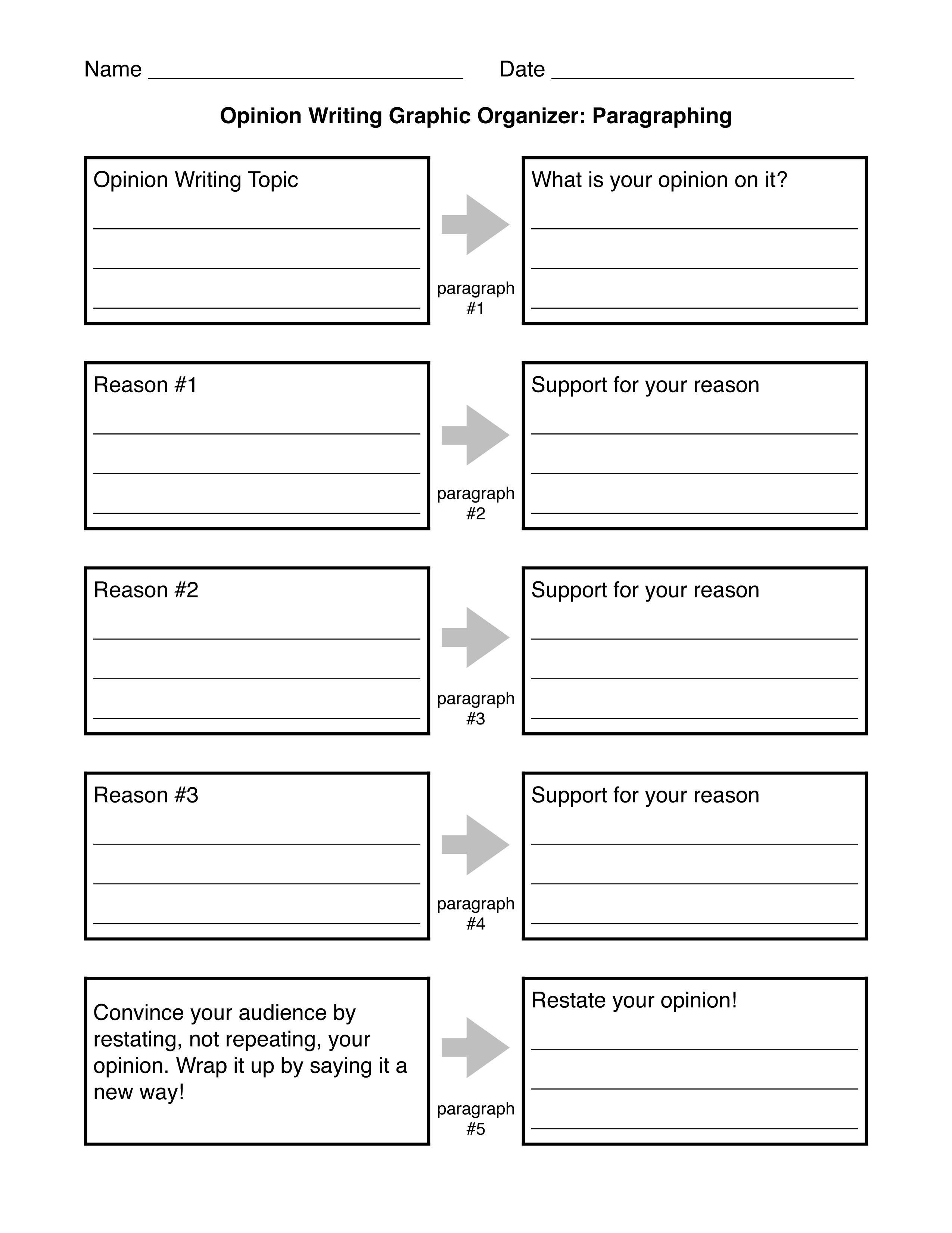 Opinion Writing Unit - Mini Lesson Calendar And Scaffolded