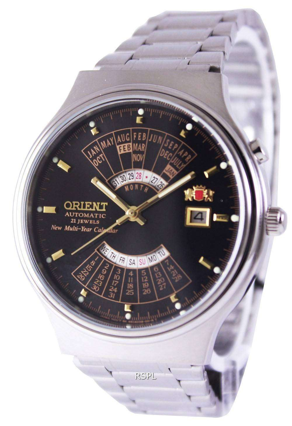 Orient Automatic 21 Jewels Multi Year Calendar Feu00002Bw Men&#039;s Watch