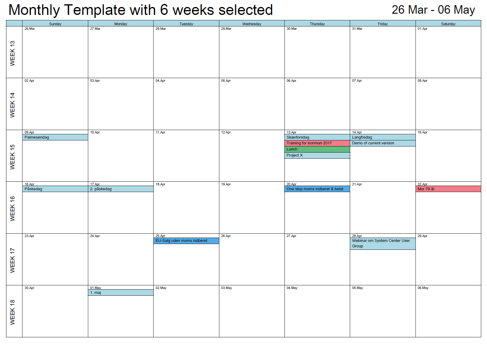 Outlook Printable Calendar In A4/a3 | Outlook Calendar Print