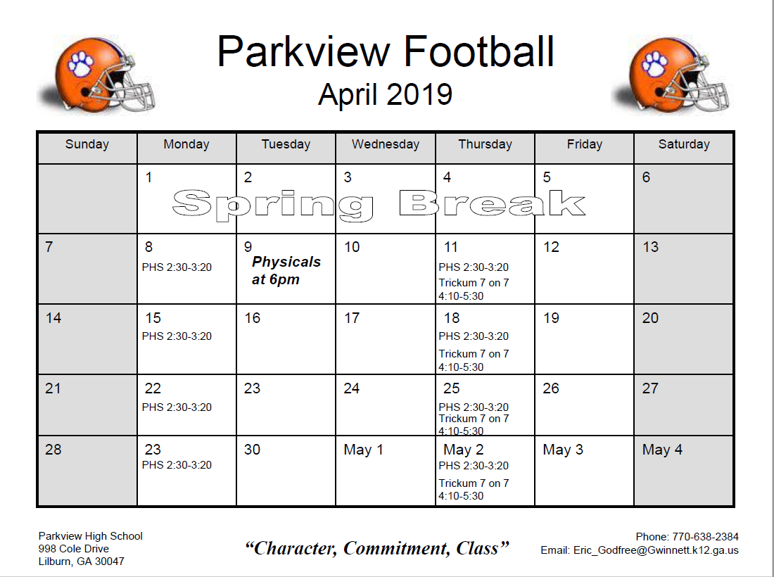 Parkview Football - Home Of The Parkview Panthers Football Team
