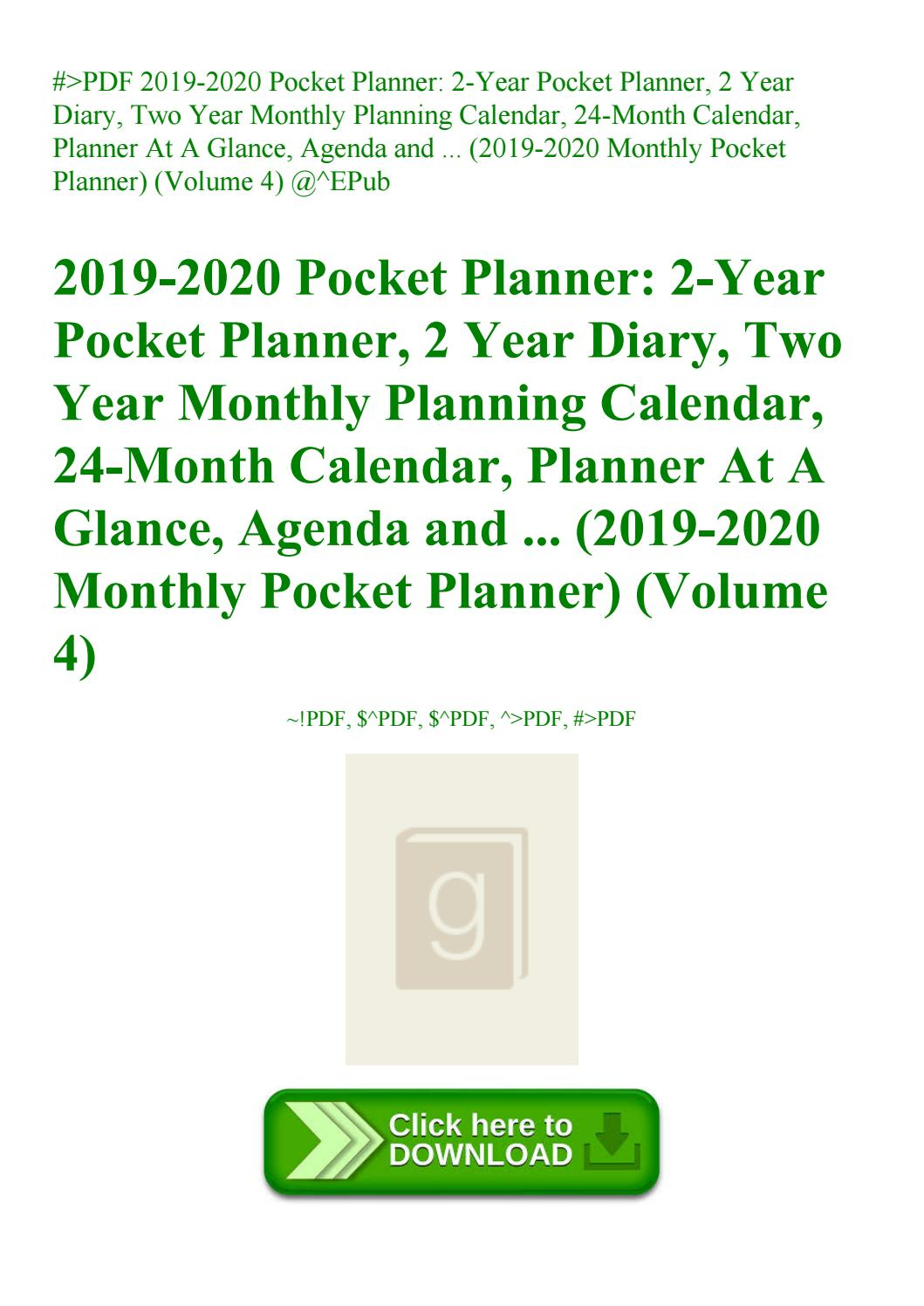 Pdf 2019-2020 Pocket Planner 2-Year Pocket Planner 2 Year
