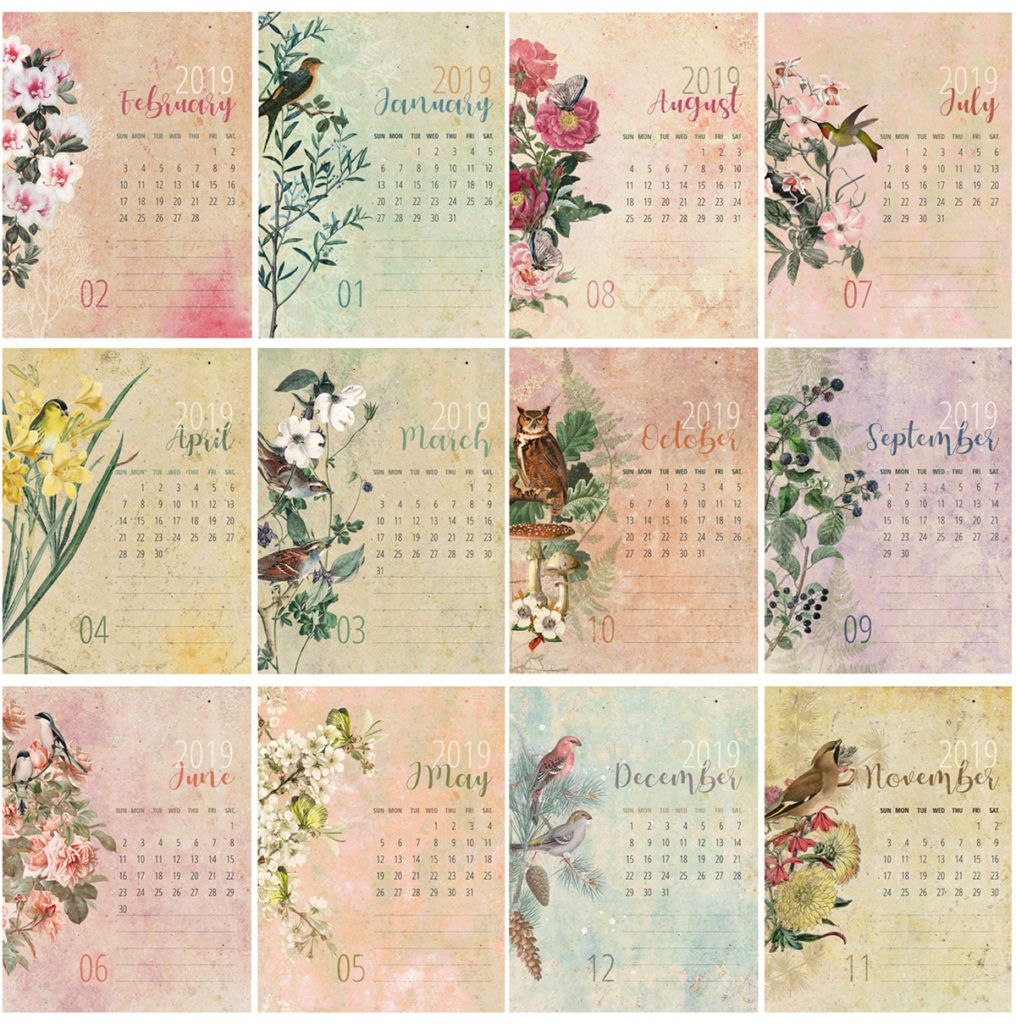 Free Printable Vintage Calendar 2020 Calendar Printables Free Templates