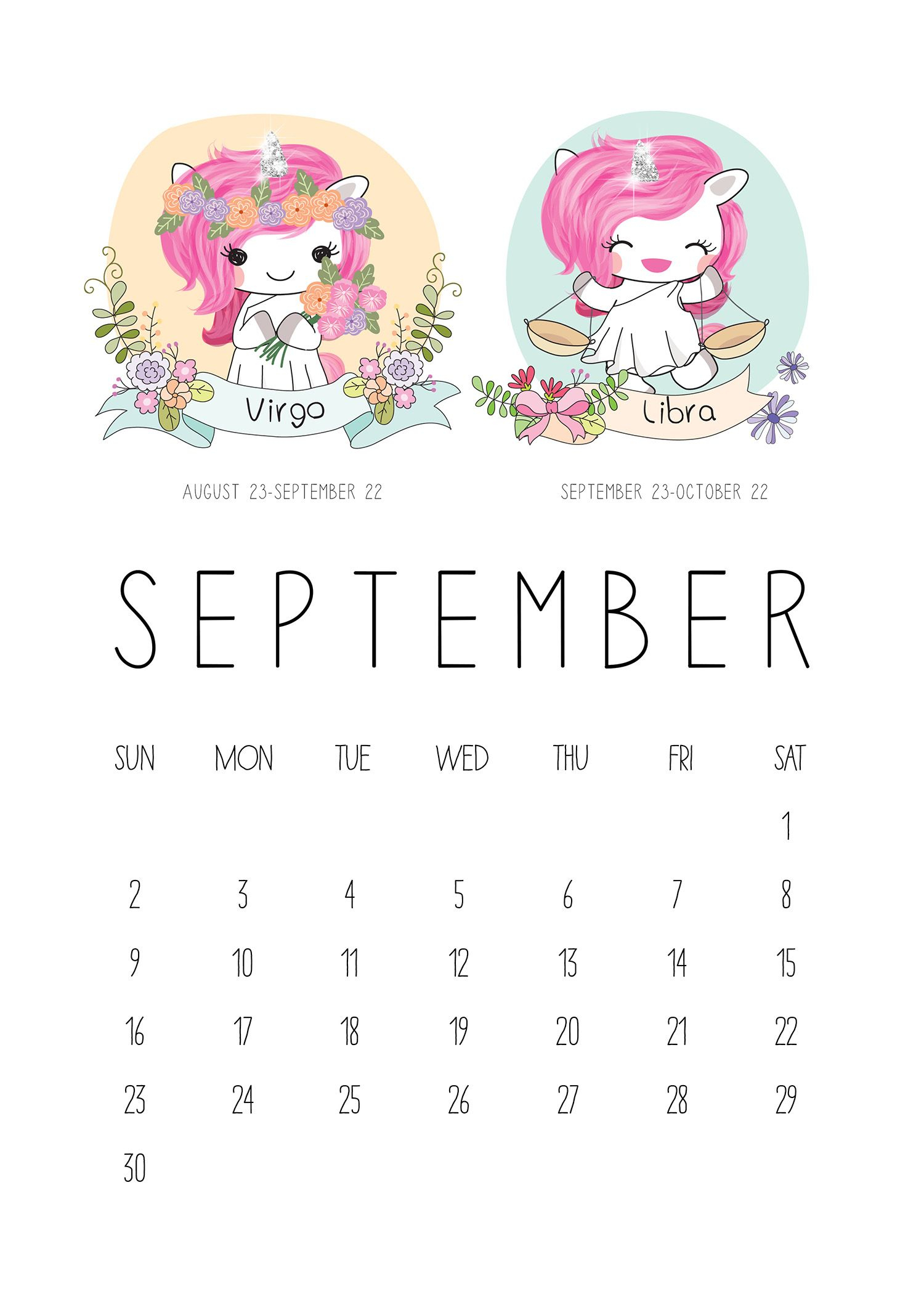 Free Printable Zodiac Calendar | Calendar Printables Free Templates