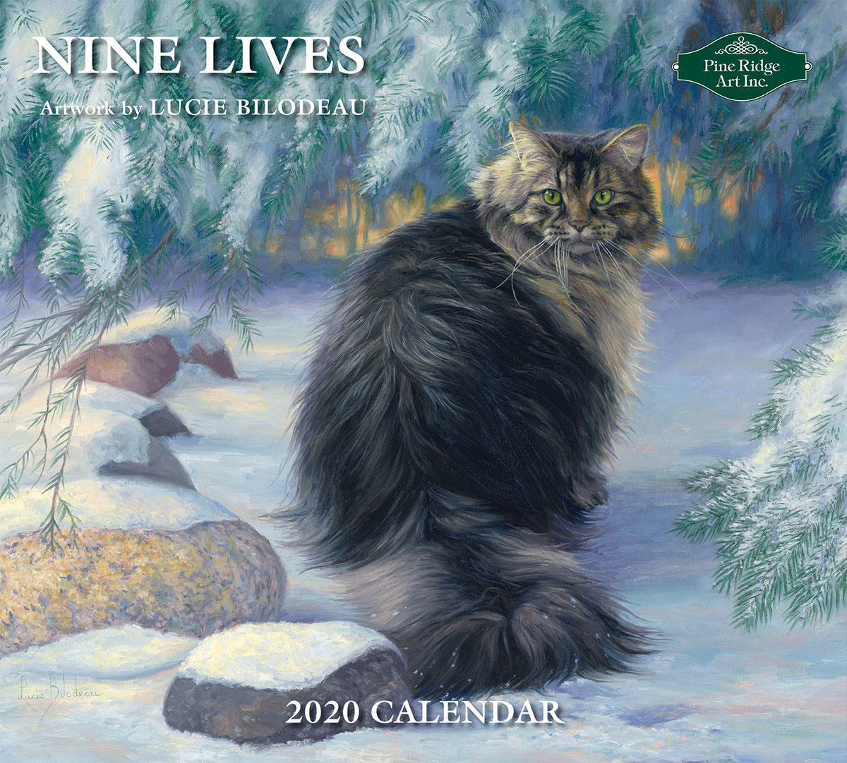 Pine Ridge Art Nine Lives 2020 Wall Calendar