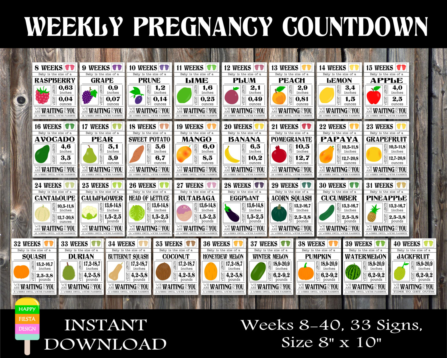 Pregnancy Calendar Week 39 - Clip Art Library