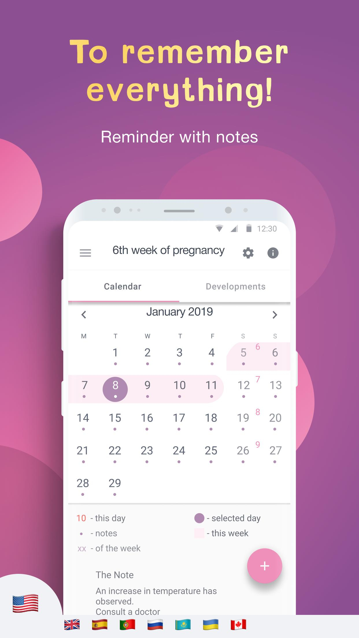 Pregnancy Calendar 3 Weeks