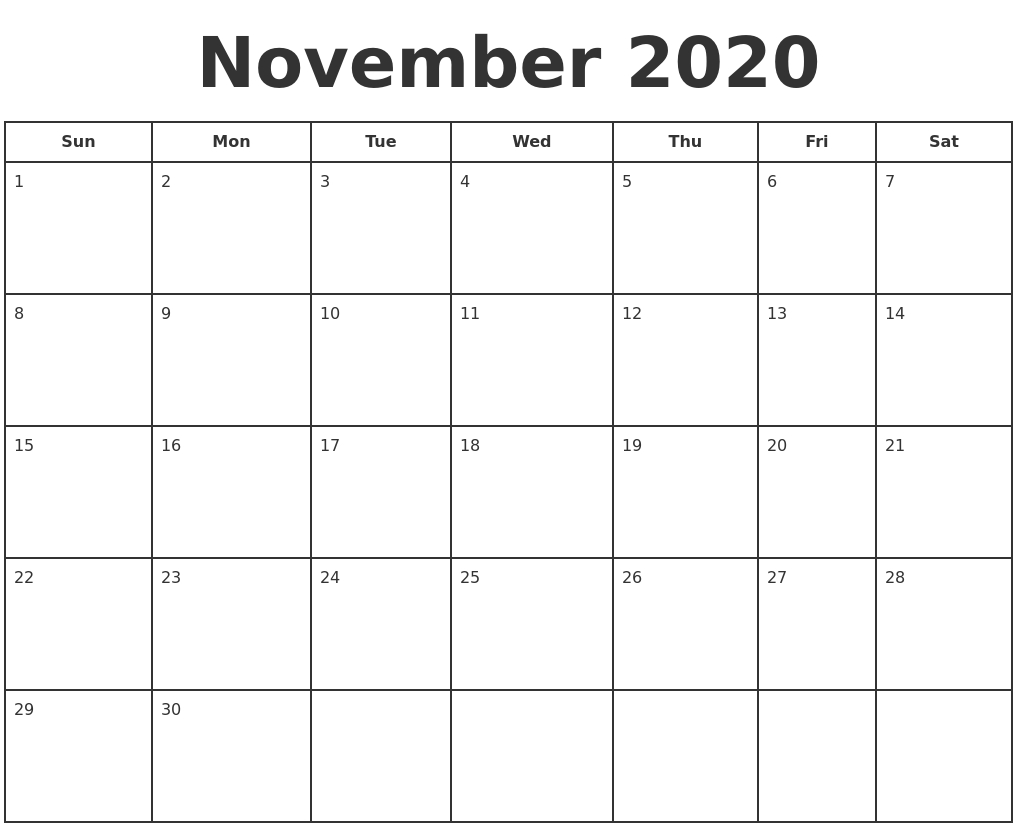 Print A Calendar 2020 - Wpa.wpart.co