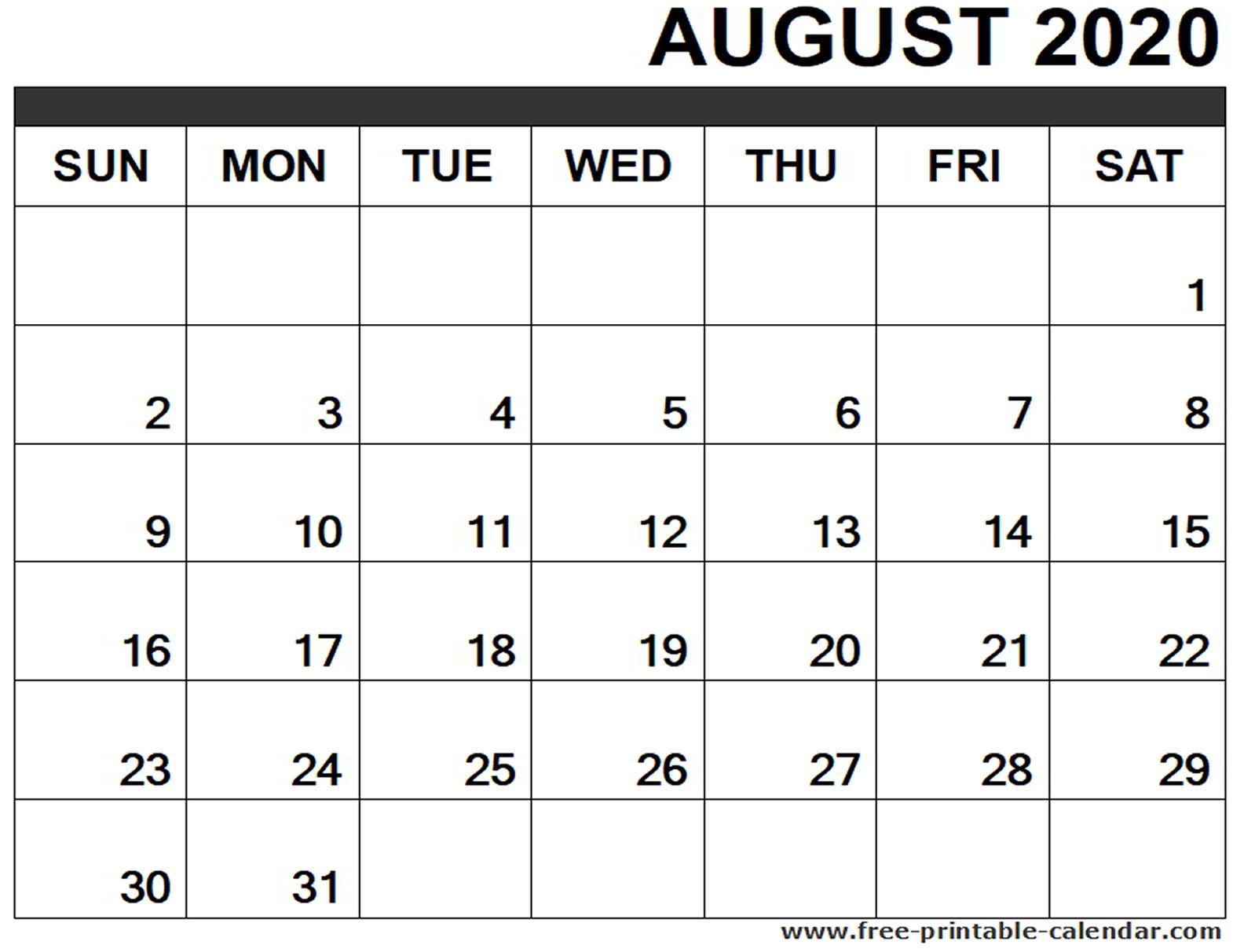 Print A Calendar August 2020 - Wpa.wpart.co