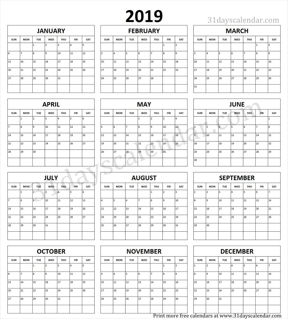 mini blank calendar