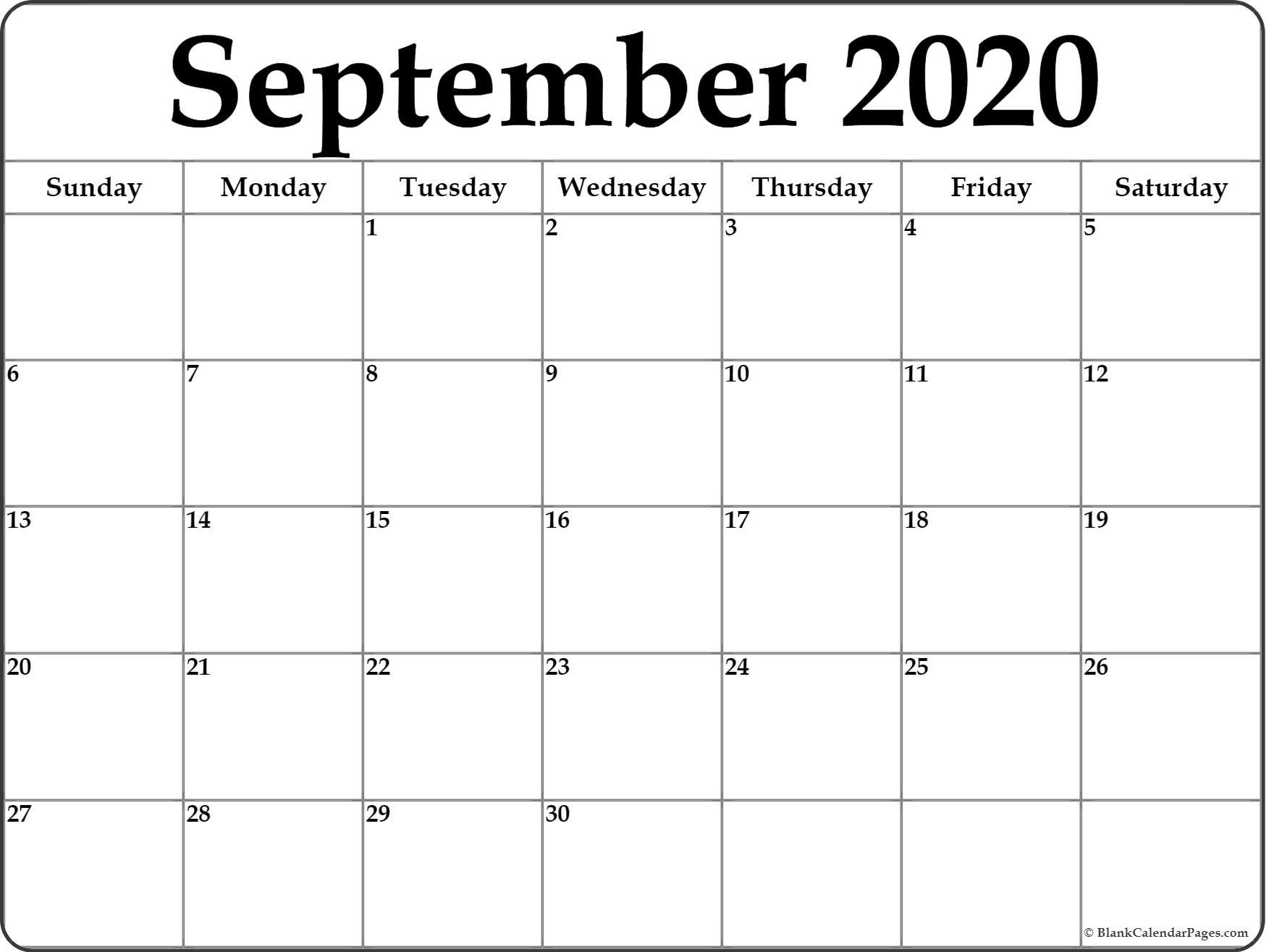 Printable 2020 Calendarmonth - Wpa.wpart.co