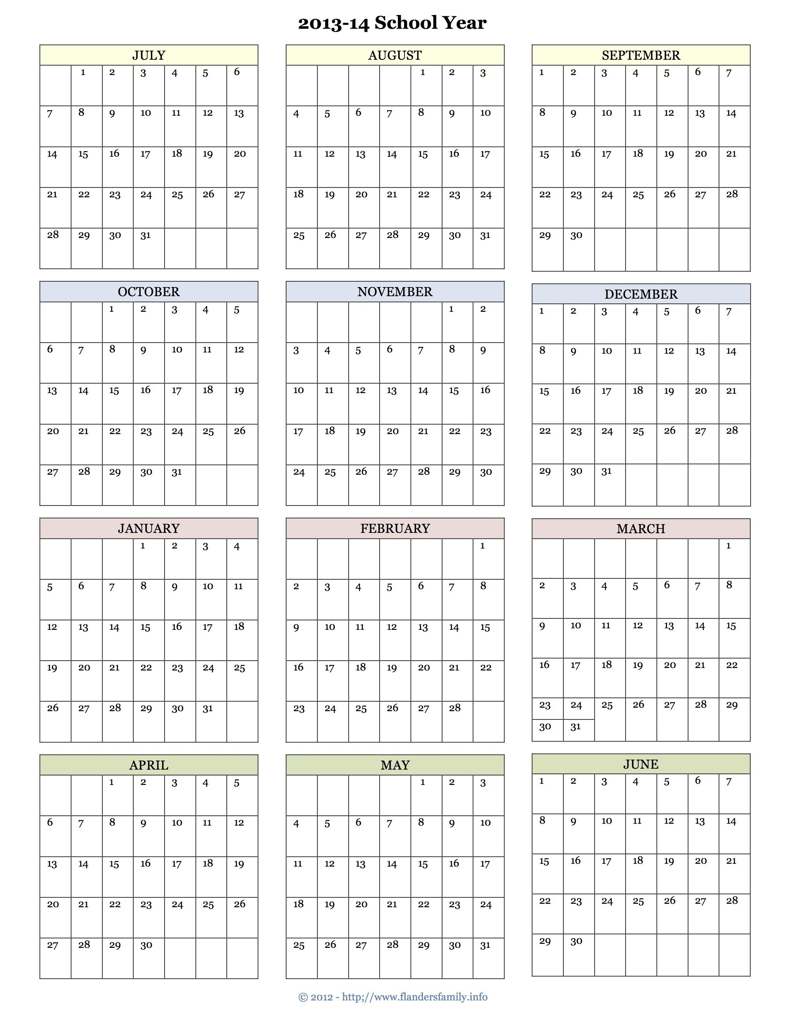 Unit 5 Printable Calendar