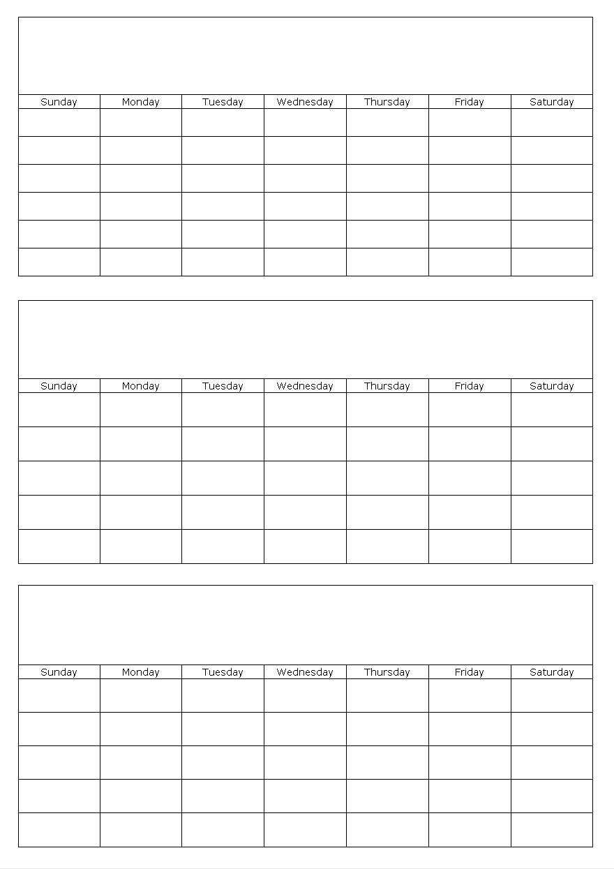 Printable Blank Calendar No Dates | Printable Calendar June 2012