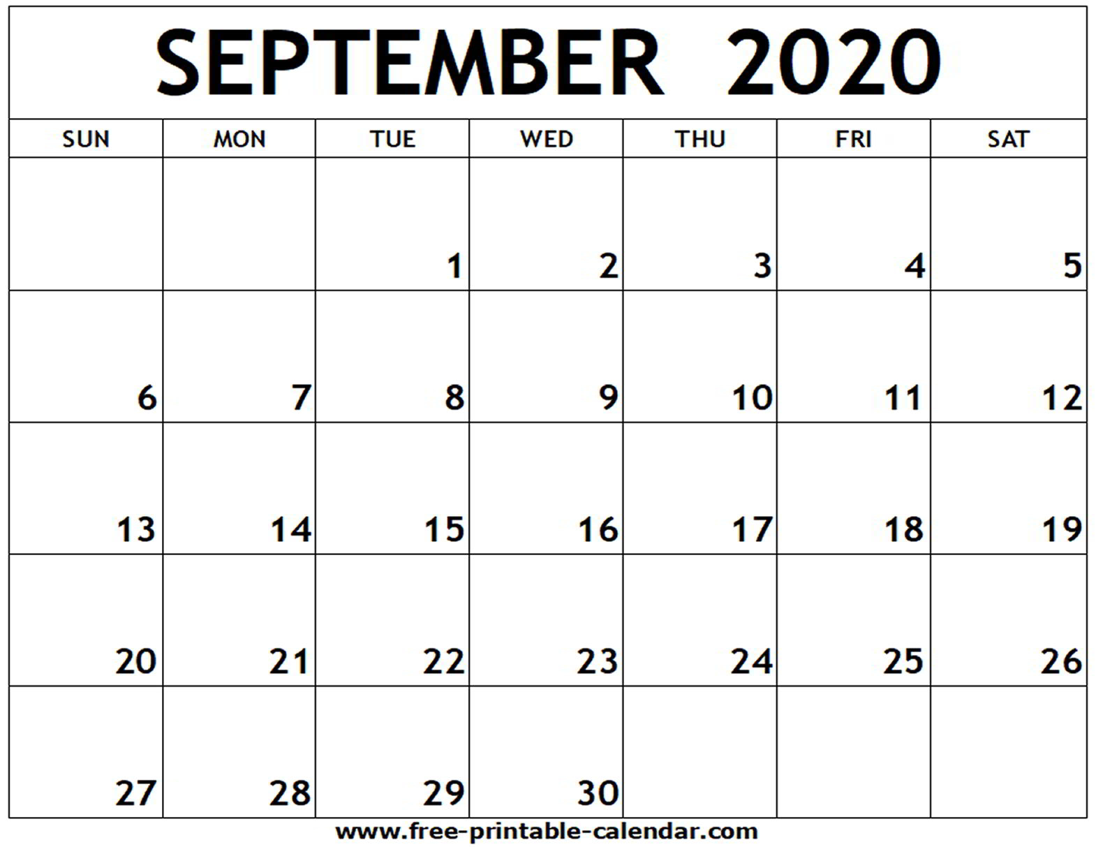 starfall calendar september 2020