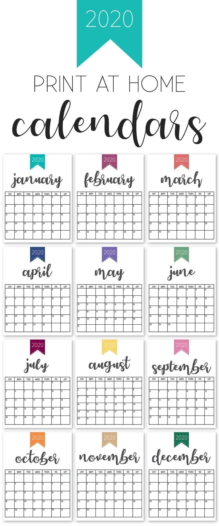 Printable Garden Calendar 2020 | Month Calendar Printable