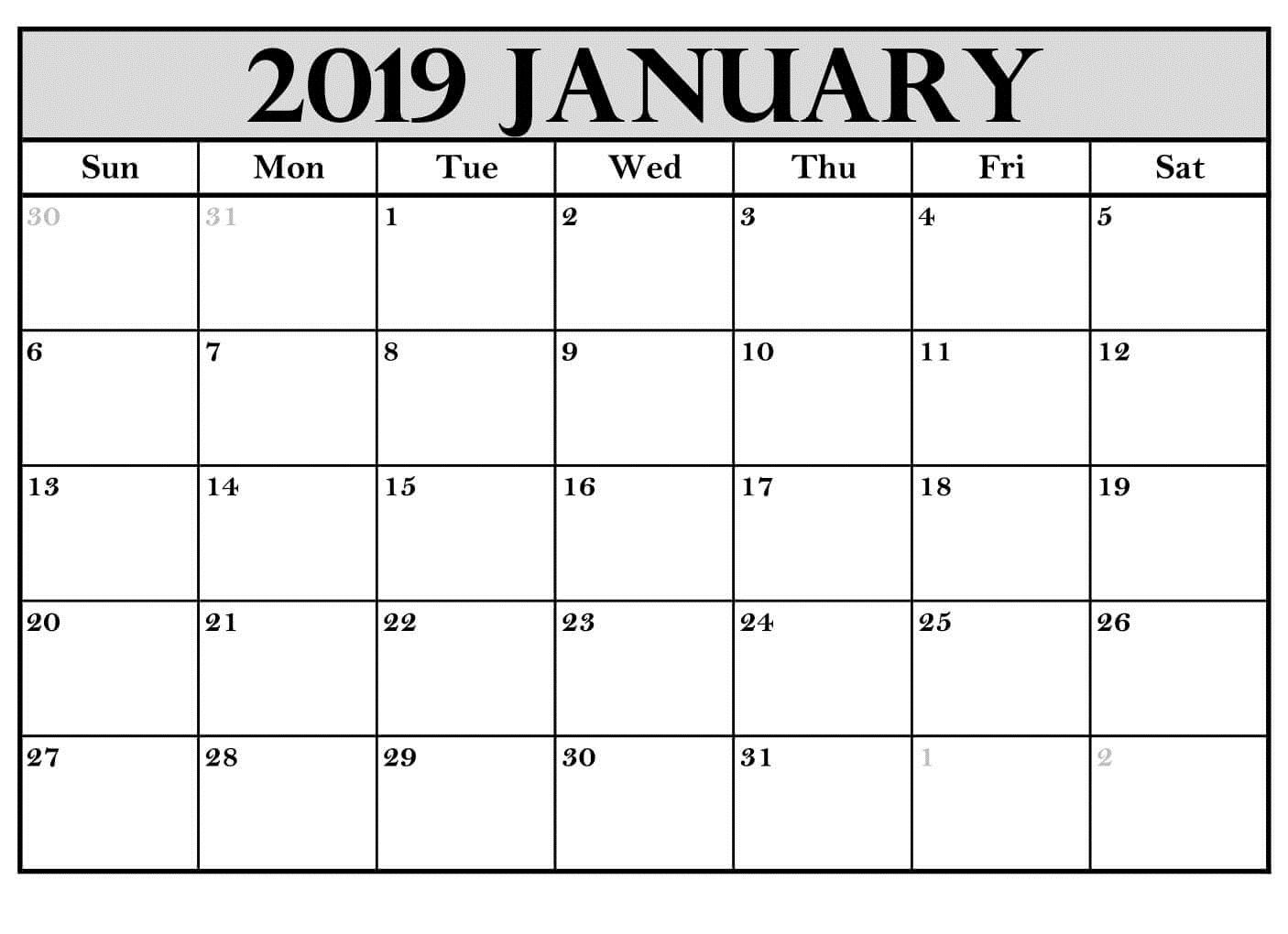 Printable January 2019 Calendar Australia | July Calendar