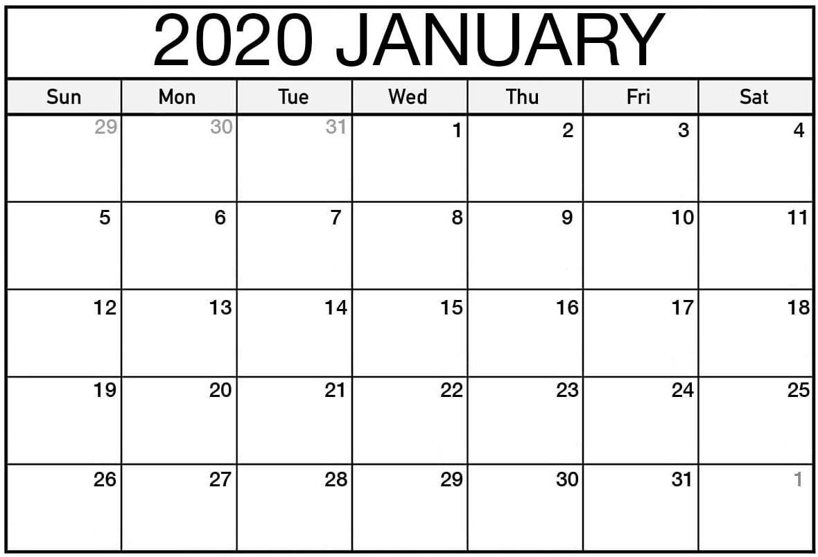 Printable January 2020 Calendar Uk With National Holidays