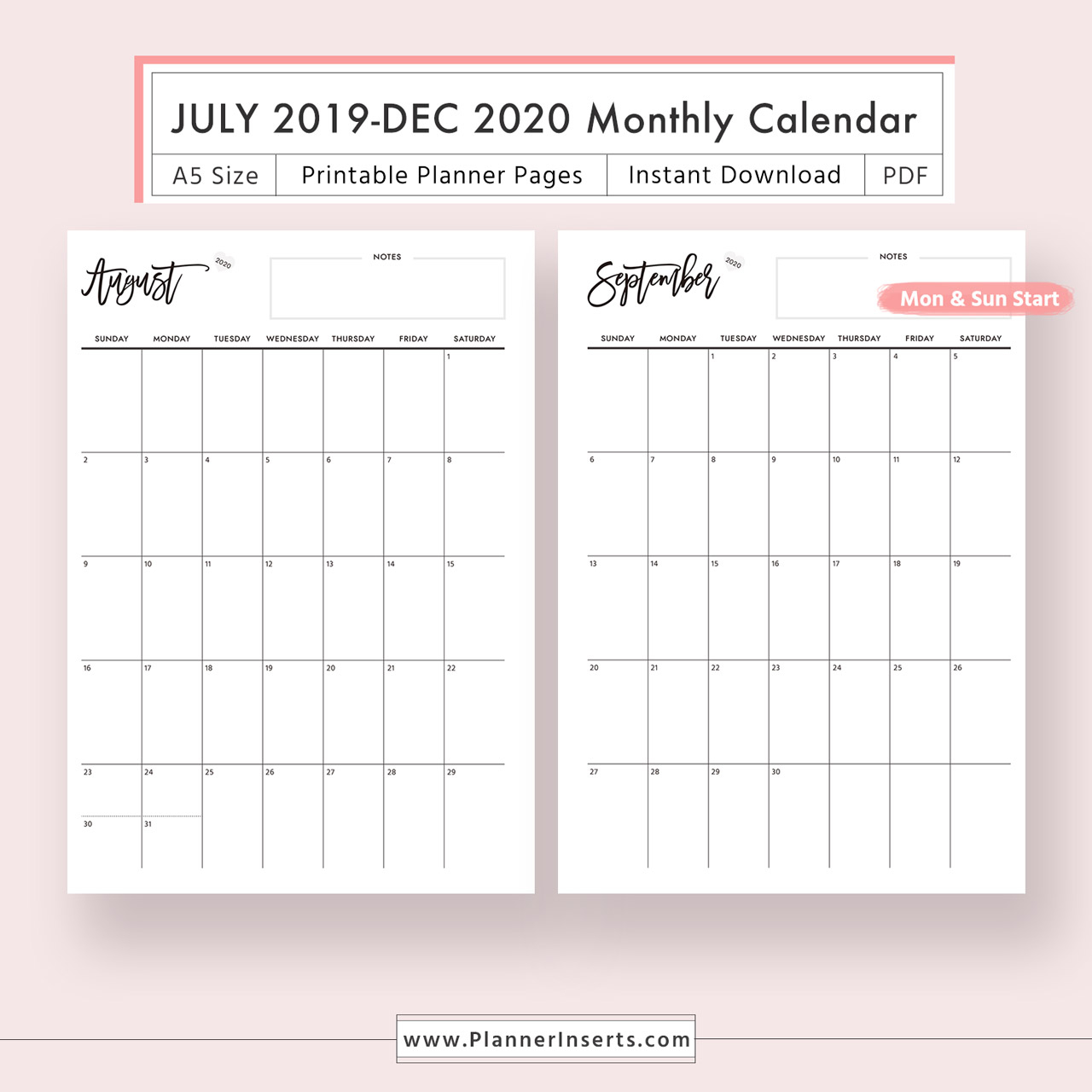 Printable Monthly Planner - Wpa.wpart.co