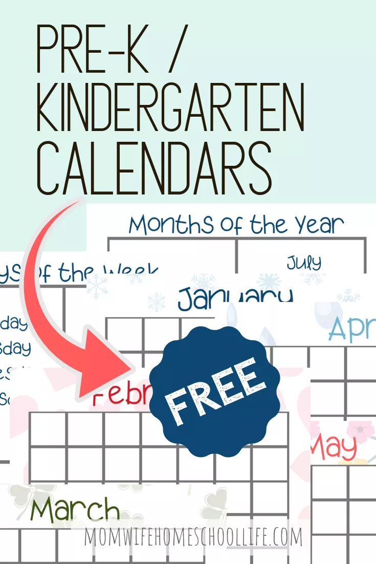 Printable Pre K Calendar