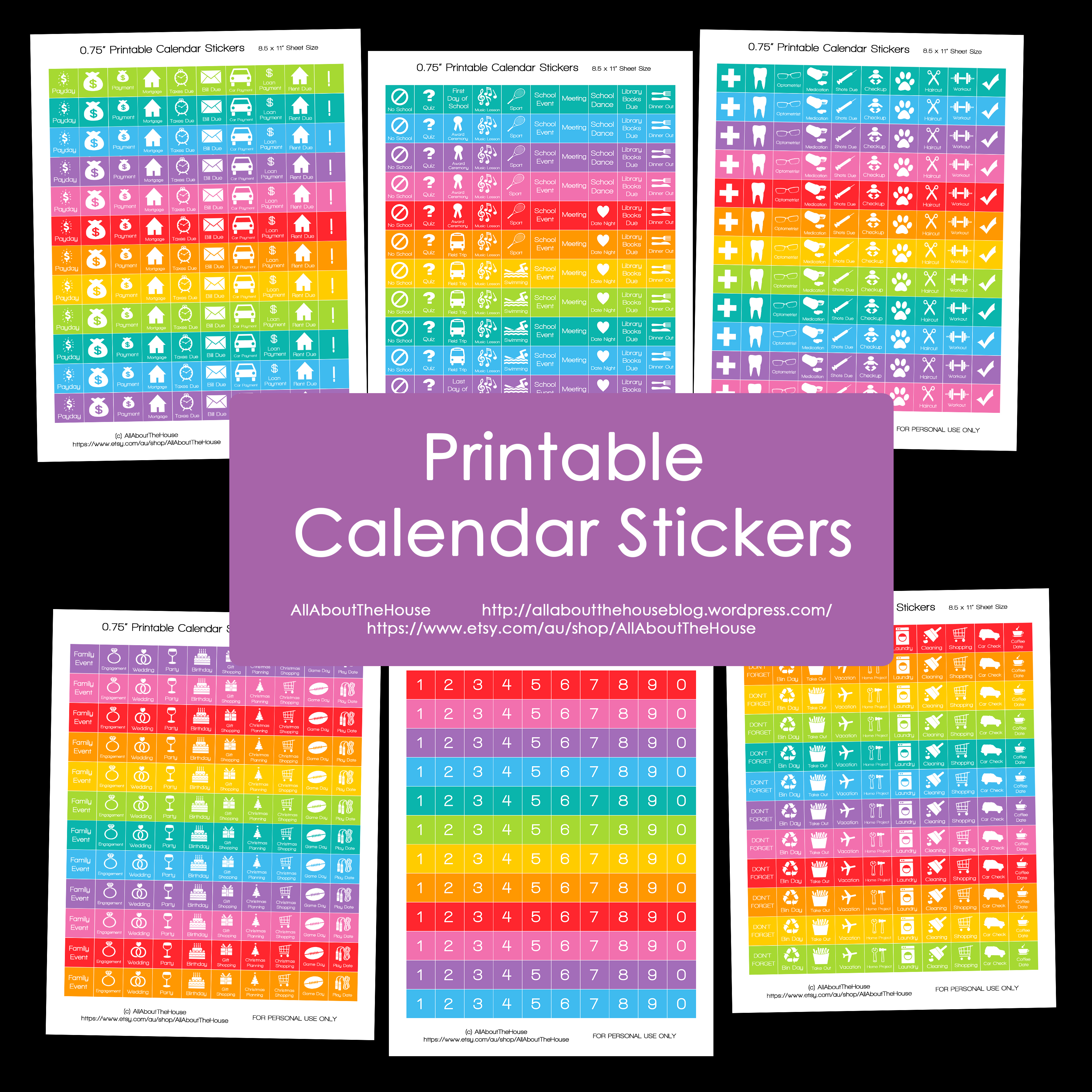 Free Printable Calendar Reminder Stickers Calendar Printables Free