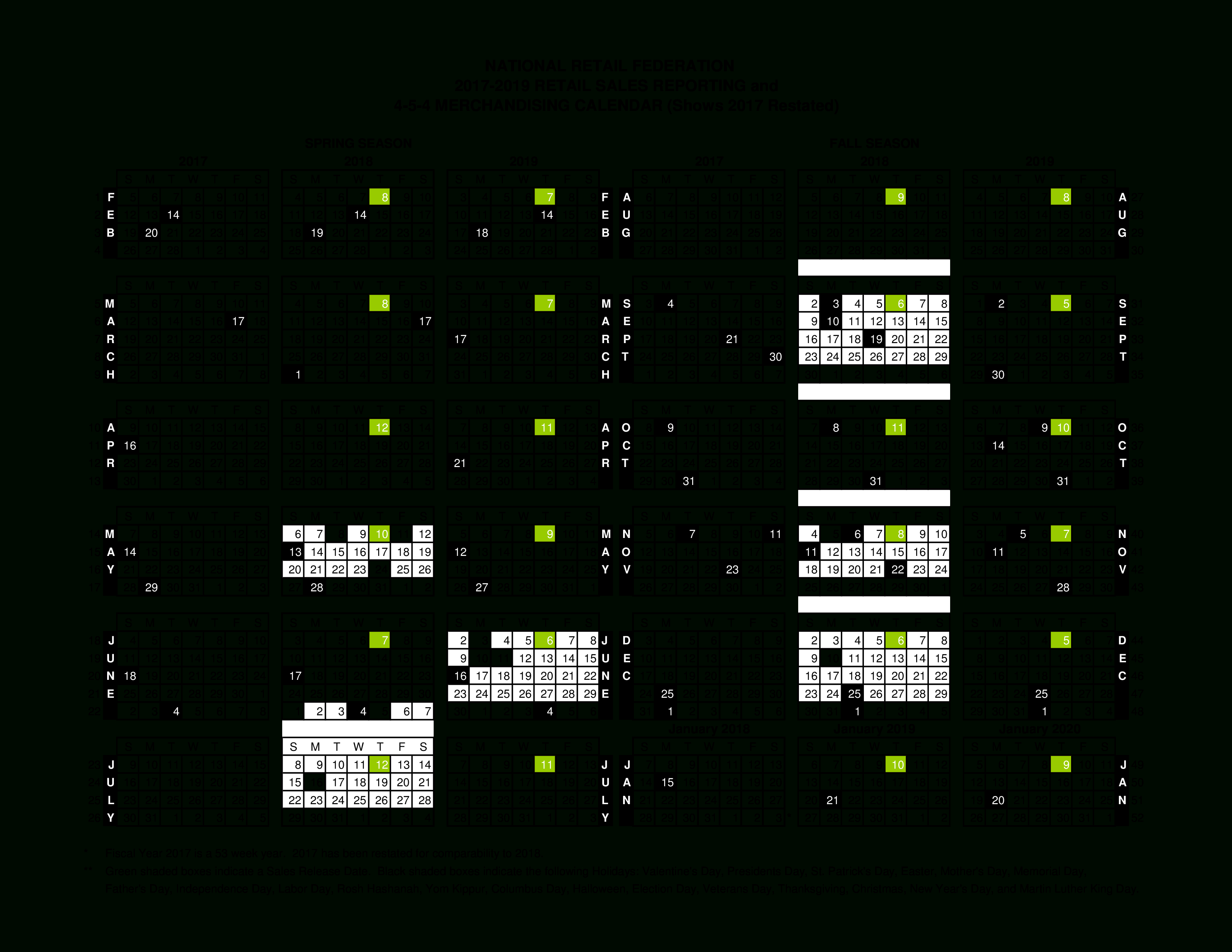 Retail Calendar 53Rd Week