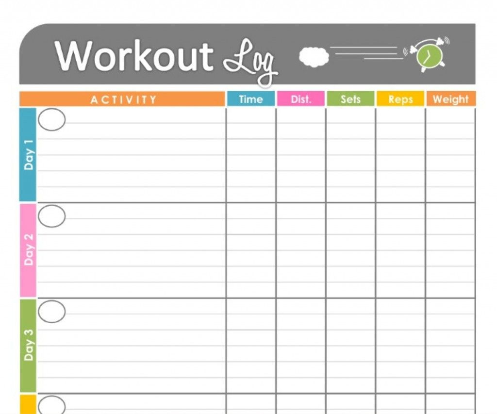 Printable Workout Calendar Log | Workout Calendar Printable