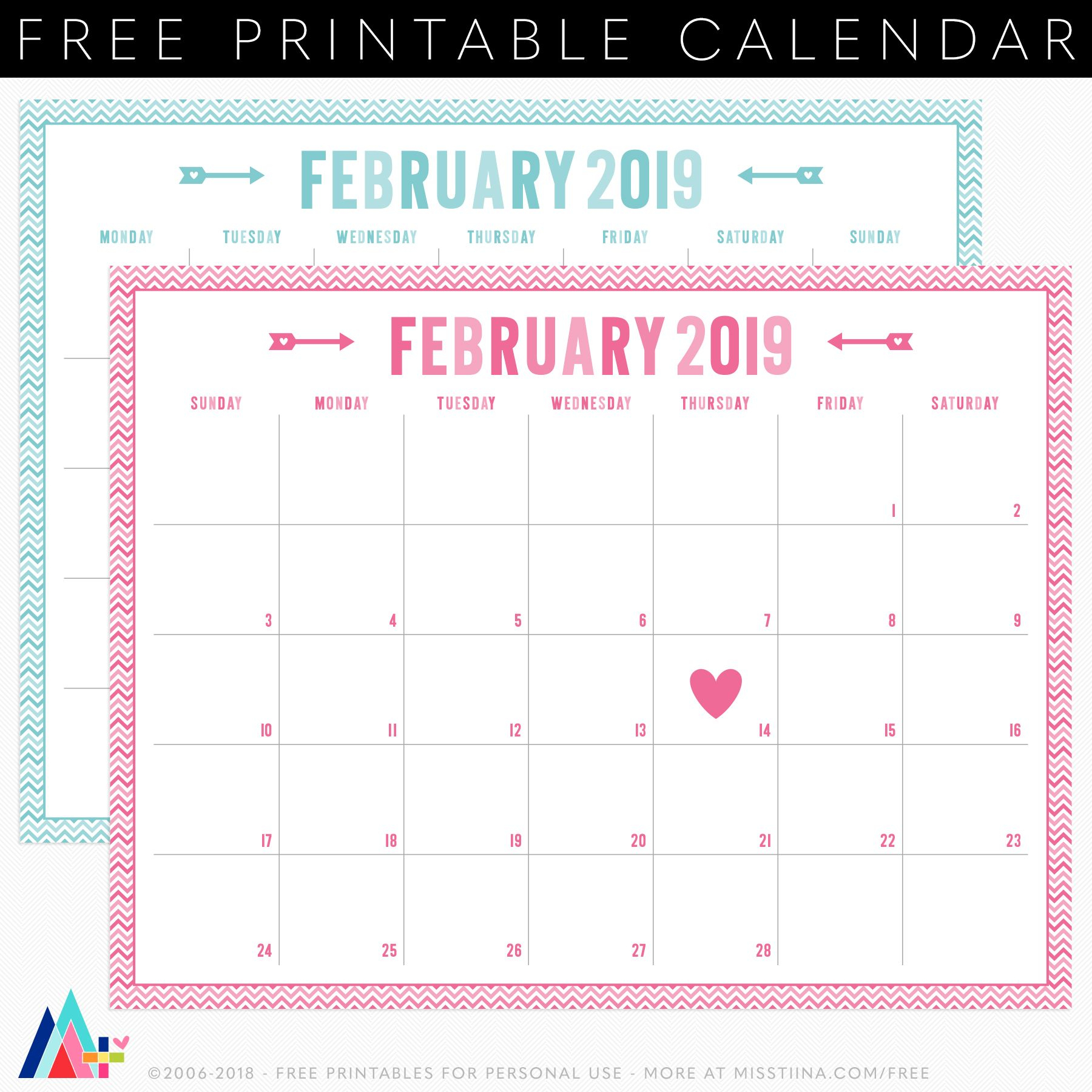 Free Printable Valentine Calendars Calendar Printables Free Templates