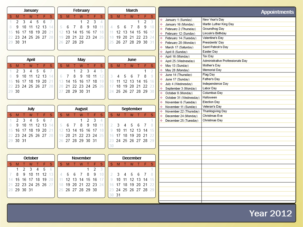 Print 1 Year Calendar Outlook Calendar Printables Free Templates