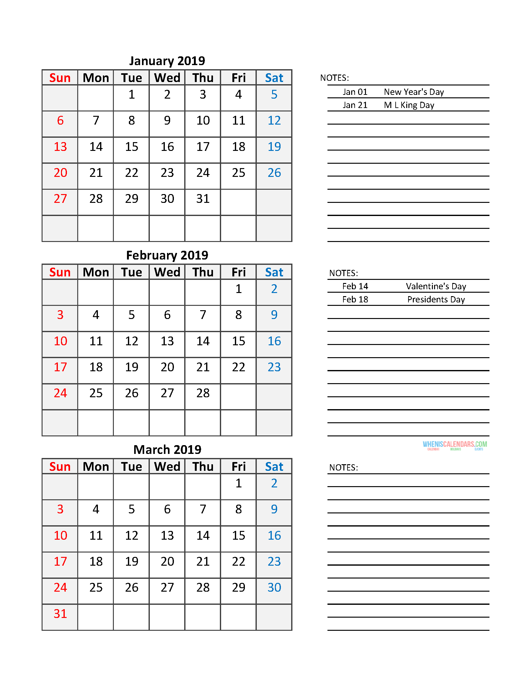 Quarterly Calendar 2025 Printable Free