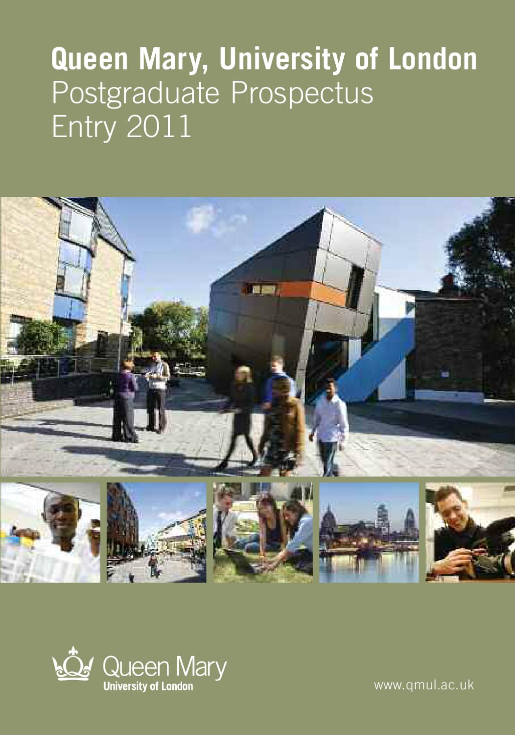 Queen Mary, University Of London Postgraduate Brochure Entry