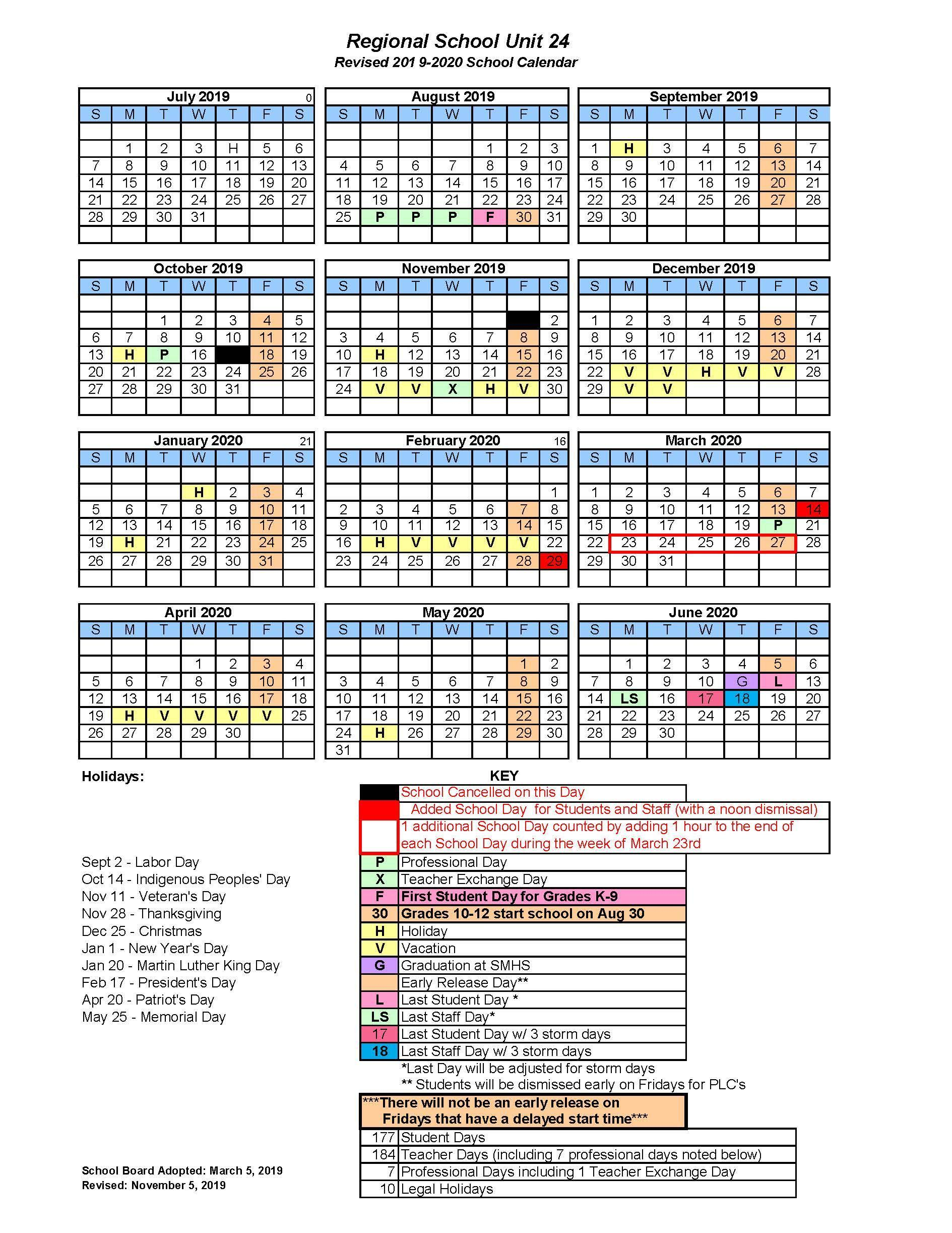 Unit 5 Calendar 2020 Calendar Printables Free Templates