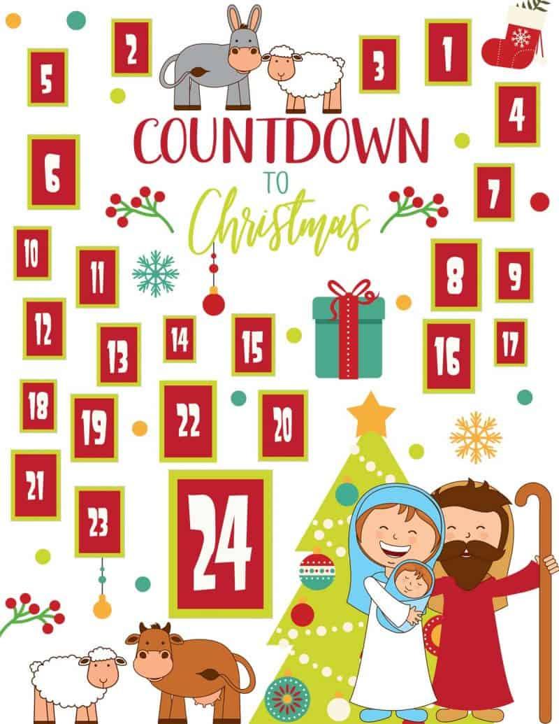 Religious Advent Calendar Clipart