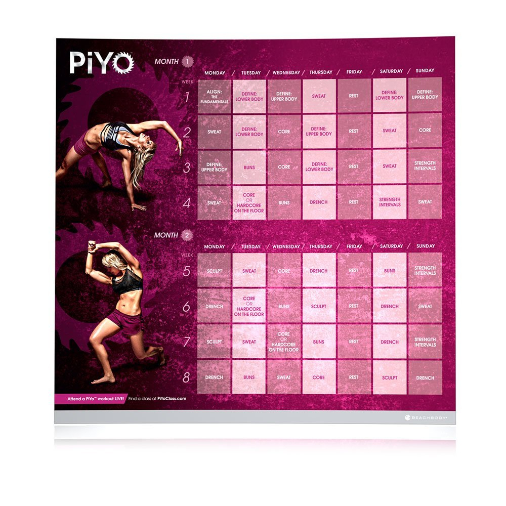 Piyo 8 Week Calendar Calendar Printables Free Templates