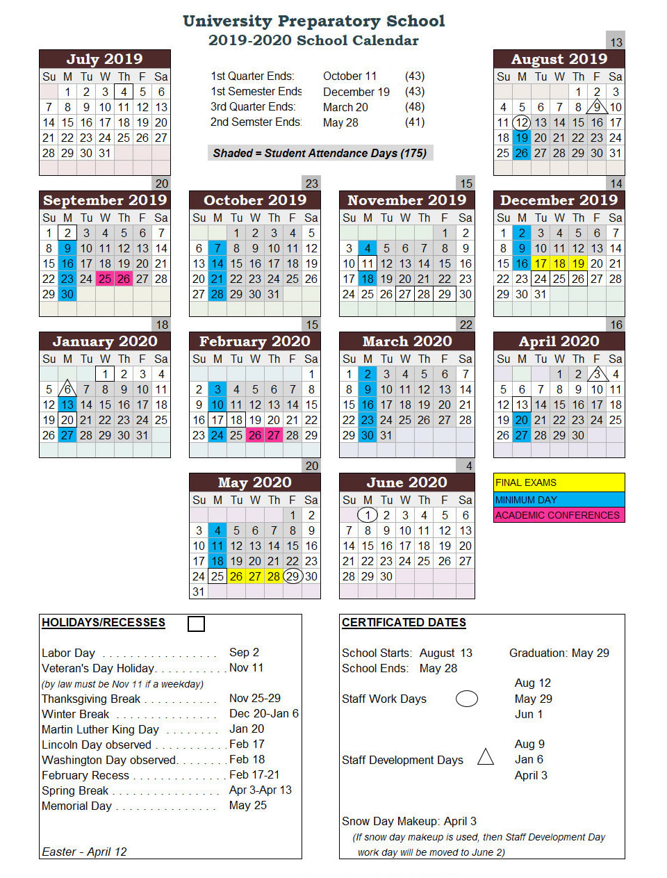 U Of W Calendar 2020 Calendar Printables Free Templates