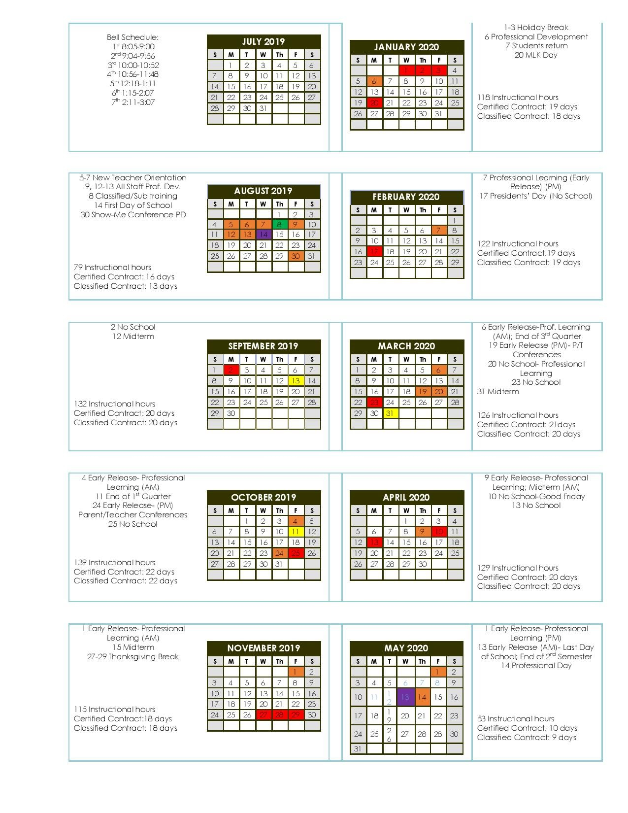 Missouri S t Calendar 2020 Calendar Printables Free Templates