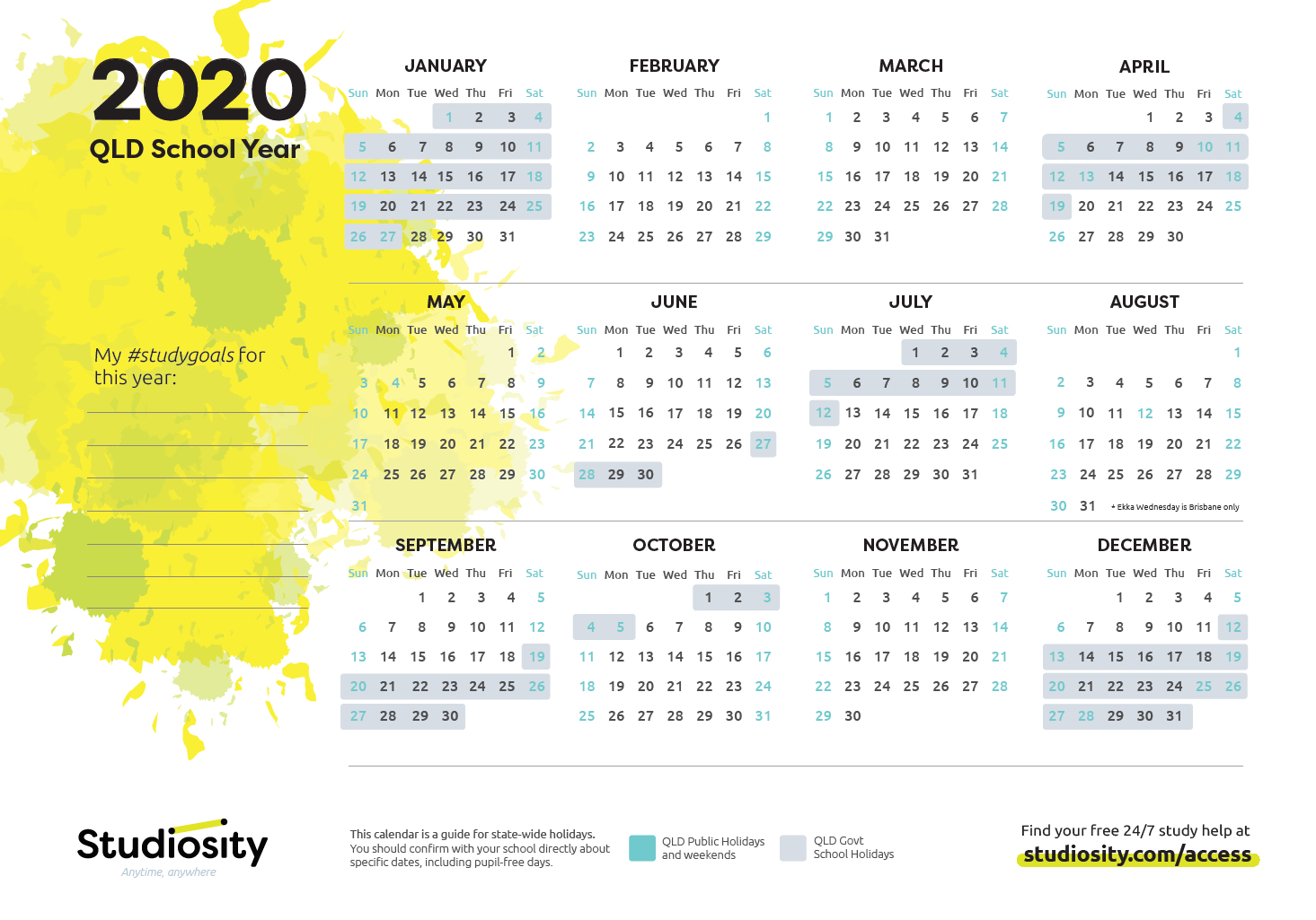 School Terms And Public Holiday Dates For Qld In 2020